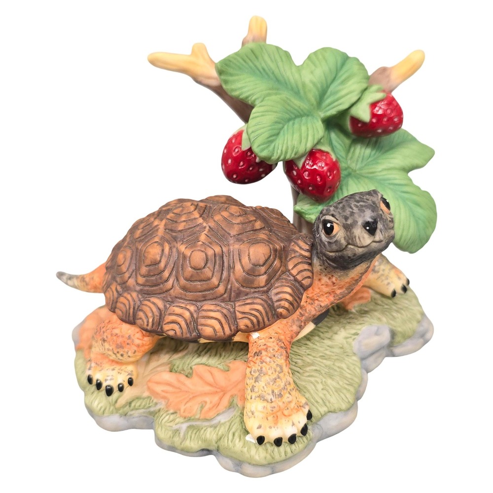 Lenox Wood Turtle Figurine Porcelain Wild Strawberry Animal Sculpture 789060
